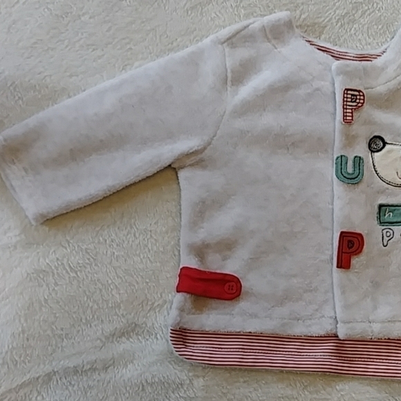 Nwt Baby Happy Puppy Button Up Sweater 3-6 Months - Picture 2 of 6